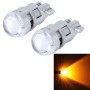 10 шт. T10 1W 50LM CAR CREANCE LIGHT с лампой SMD-3030, DC 12V (желтый свет)