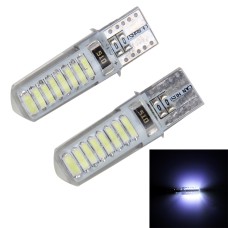 2pcs T10 3W 16 SMD-4014 Светодиодные светодиоды Лампы зазора автомобиля, DC 12V (белый свет)