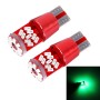 2 PCS T10 5W 27 SMD-3014 LEDs Car Clearance Light Lamp, DC 12V(Green Light)