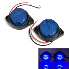 2 PCS 6LEDs Car Clearance Light Marker Light for Truck DC 24V(Blue Light)