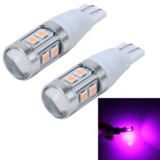 2 ПК, T15 3W 240LM CAR CREANCE LIGHT Lights Light с 10 лампами SMD-3030-led, DC 12V (Pink Light)