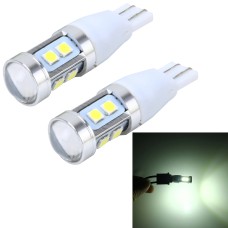 2 PCS T15 3W 240LM Car Clearance Lights Car Marker Light with 10 SMD-3030-LED Lamps, DC 12V (White Light)