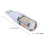 2 ПК T15 3W 240LM CAR CREANCE LIGHT LIGHT LIGHT с 10 лампами SMD-3030-led, DC 12V (желтый свет)