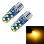 2 PCS T10 DC12V / 1.5W Car Strobe Clearance Light with COB Lamp Beads (Yellow Light)