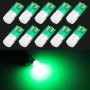 10 шт. T10 / W5W / 168/194 DC12V / 0,6W 1LEDS SMD-3030 CAR CREANCE LIGHT (зеленый свет)