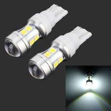 2 PCS T10 DC 12V 1.7W 150LM Car Clearance Lamp Marker Light with 10LEDs SMD-7020 (White Light)