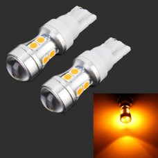 2 PCS T10 DC 12V 1.7W 150LM Car Clearance Lamp Marker Light with 10LEDs SMD-7020 (Yellow Light)