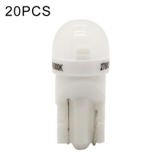 20 PCS T10 DC12V / 0.25W / 6500K / 20LM Car Round Head Plug-in Bubble Reading Light with 1LEDs SMD-3030 Lamps