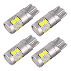 4 PCS T10 DC12V / 2W Car Clearance Light 9LEDs SMD-3030 Lamp Beads (White Light)