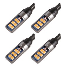 4 ПК, T10 DC12V / 4W CAR CHREANCE LIGHT 12LEDS SMD-3030 Beads (желтый свет)