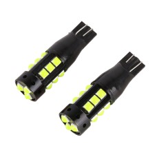 2 PCS T10 DC12V / 6.5W Car Clearance Light 15LEDs SMD-3030 Lamp Beads (Green Light)