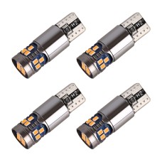 4 PCS T10 DC12V / 2.5W Car Clearance Light 18LEDs SMD-3020 Lamp Beads(Yellow Light)