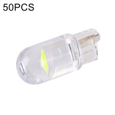 50 PCS T10 DC12V / 0.3W Car Clearance Light COB Lamp Beads(Green Light)