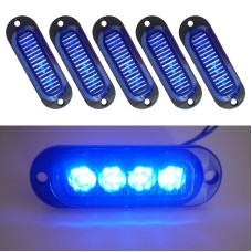 5 PCS MK-087 Car / Truck 4LEDs Side Marker Indicator Lights Bulb Lamp (Blue Light)