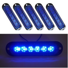 5 PCS MK-093 Car / Truck 6LEDs Side Marker Indicator Lights Bulb Lamp (Blue Light)