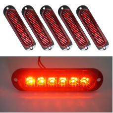 5 PCS MK-093 Car / Truck 6LEDs Side Marker Indicator Lights Bulb Lamp (Red Light)