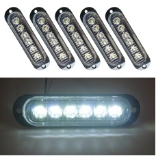 5 PCS MK-093 Car / Truck 6LEDs Side Marker Indicator Lights Bulb Lamp (White Light)