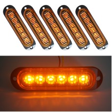 5 PCS MK-093 Car / Truck 6LEDs Side Marker Indicator Lights Bulb Lamp (Yellow Light)