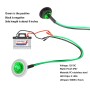 10 PCS MK-118 3/4 inch Metal Frame Car / Truck 3LEDs Side Marker Indicator Lights Bulb Lamp (Green Light)