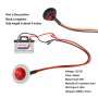 10 PCS MK-118 3/4 inch Metal Frame Car / Truck 3LEDs Side Marker Indicator Lights Bulb Lamp (Red Light)