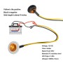 10 PCS MK-118 3/4 inch Metal Frame Car / Truck 3LEDs Side Marker Indicator Lights Bulb Lamp (Yellow Light)