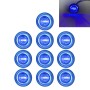 10 PCS MK-119 3/4 inch Metal Plating Frame Car / Truck 3LEDs Side Marker Indicator Lights Bulb Lamp(Blue Light)