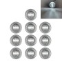 10 PCS MK-119 3/4 inch Metal Plating Frame Car / Truck 3LEDs Side Marker Indicator Lights Bulb Lamp(White Light)