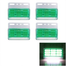 4 PCS ZS-9001 DC24V 9D Waterproof Car / Truck Side Marker Indicator Lights Bulb Lamp (Green Light)