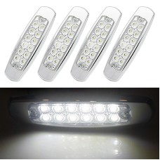 4 PCS MK-338 DC12-24V Truck 12LEDs Side Clearance Maker Light (White Light)