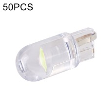 50pcs T10 DC24V / 0.36W / 0.03A Car Clearance Light COB Lamp Beads (Ice Blue Light)