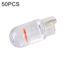50pcs T10 DC24V / 0.36W / 0.03A Car Clearance Light COB Lamp Beads (Red Light)