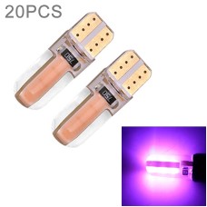 20pcs T10 DC12V / 1.08W / 0.09A Car Double Side COB Lamp Beads Clearance Light(Pink Light)