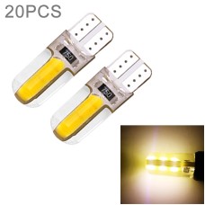 20pcs T10 DC12V / 1.08W / 0.09A Car Double Side COB Lamp Beads Clearance Light(Yellow Light)