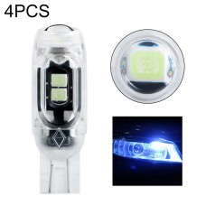 4pcs T10 DC12V /  0.84W / 0.07A / 150LM Car Clearance Light 5LEDs SMD-3030 Lamp Beads with lens (Ice Blue Light)