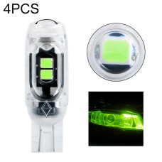 4pcs T10 DC12V /  0.84W / 0.07A / 150LM Car Clearance Light 5LEDs SMD-3030 Lamp Beads with lens (Green Light)