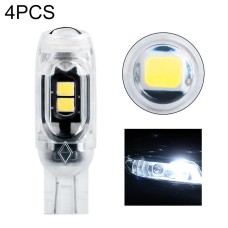 4pcs T10 DC12V /  0.84W / 0.07A / 150LM Car Clearance Light 5LEDs SMD-3030 Lamp Beads with lens (White Light)