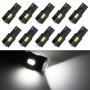 10pcs T10 DC12V / 0.6W / 0.05A Car Clearance Light Lens 6LEDs SMD-5630 Lamp Beads