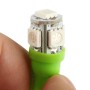 T10 Green 5 Светодиодный 5050 SMD -сигнал сигнальной лампочки (пара) (зеленый) (зеленый)