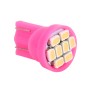 10 PCS T10 8 LED Car Signal Light Bulb(Pink Light)