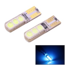 2 PCS T10 2W 120-140LM 6 LED Ice Blue 5050 LED Brake Light for Vehicles, DC12V