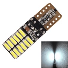 2 ПК T10 4.8W 720LM White Light 24 SMD 4014 Светодиодный светодиод без ошибок CANBUS CAR LAMPAR