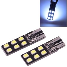 2 PCS T10 2.5W 90LM White Light 12 LED 2835 SMD CANBUS Car Signal Light Bulb