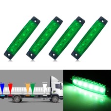 4 PCS 12V 6 SMD Auto Car Bus Truck Wagons External Side Marker Lights LED Trailer Indicator Light Rear Side Lamp(Green)