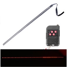 5050 20W 48 LED RGB Car Truck Remote Colorful Knight Rider LED Strobe Scanner Flash Strip Light, DC 12V  Cable Length: 130cm(Red Light)