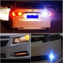 2 PCS 22.5mm 3W 200LM White + Yellow Light 6 LED SMD 2835 Eagle Eye Car Steering Light Daytime Running Light(Silver)