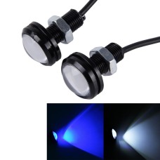 2 PCS 22.5mm 3W 200LM White + Blue Light 6 LED SMD 2835 Eagle Eye Car Steering Light Daytime Running Light