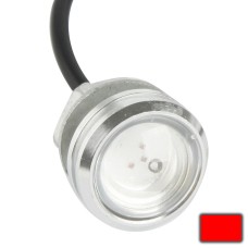 3 Вт водонепроницаемый орлиный глаз красный светодиодный светодиод для транспортных средств, длина кабеля: 60 см (серебро)