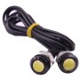 2 ПК, 2x 2 Вт водонепроницаемые орлиные глаза белый светодиодный светодиод для транспортных средств, длина кабеля: 60 см (черный)