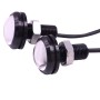 2 PCS 2x 3W 120LM Waterproof Eagle Eye light  White LED Light for Vehicles, Cable Length: 60cm(Black)