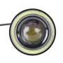 3.5 inch DC 12V 10W 900LM 7000K Car Angel Eyes Fog Lamp Foglight(White Light + White Light)